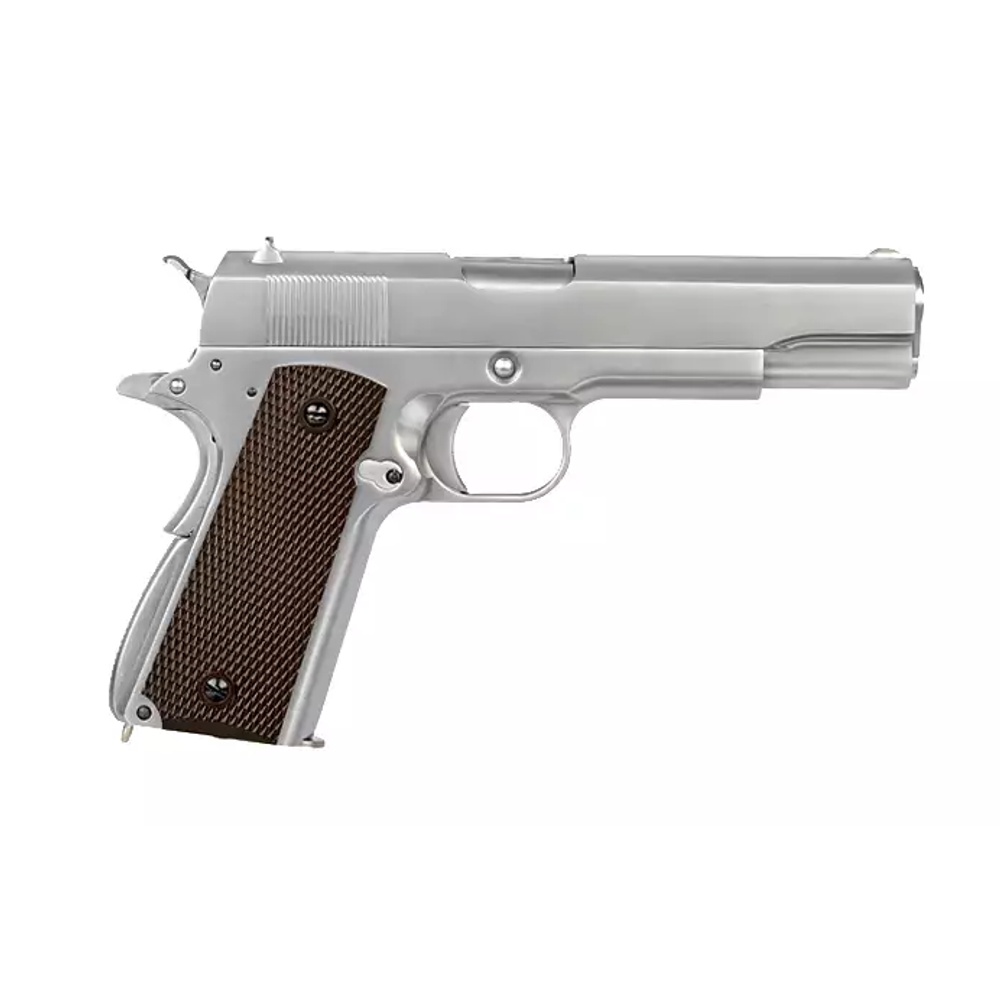 Pistolet airsoft WE 1911 GBB full metal finition silver