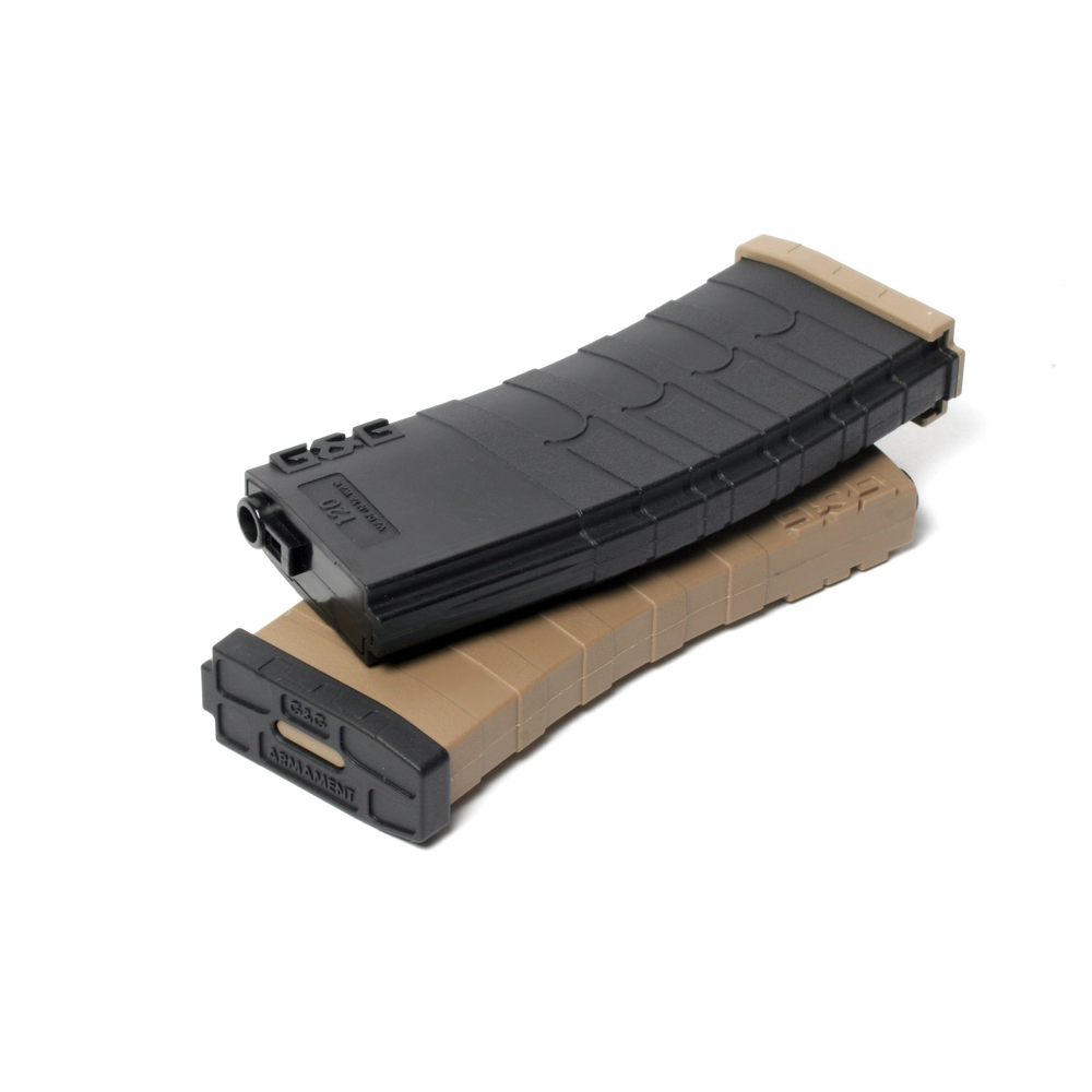 Chargeur mid-cap G&G 120 billes tan pour réplique airsoft GR16 et M4 AEG