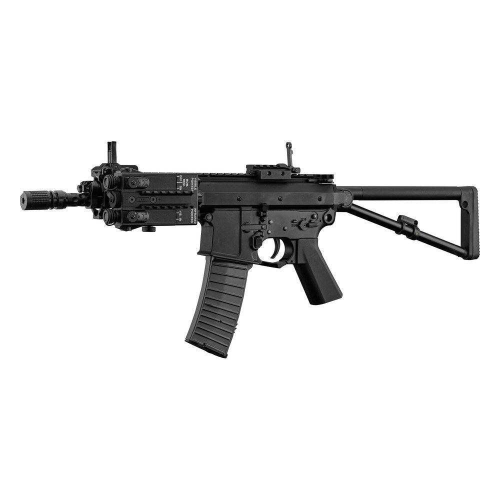 Réplique airsoft KAC PDW AEG full metal Double Bell avec boîtier PEQ