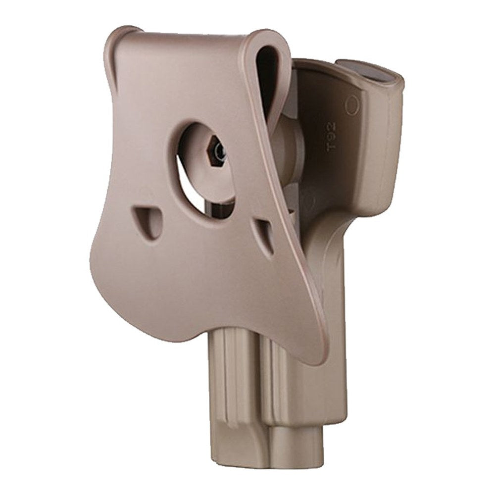 Amomax Holster polymere rotatif M92 FDE retention active
