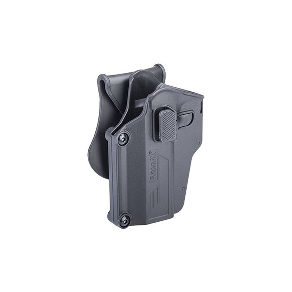 Amomax Holster polymere rotatif Multifit Noir Gaucher retentionactive