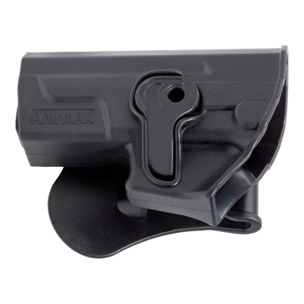 Amomax Holster polymere rotatif SP2022 Gaucher Noir retention active