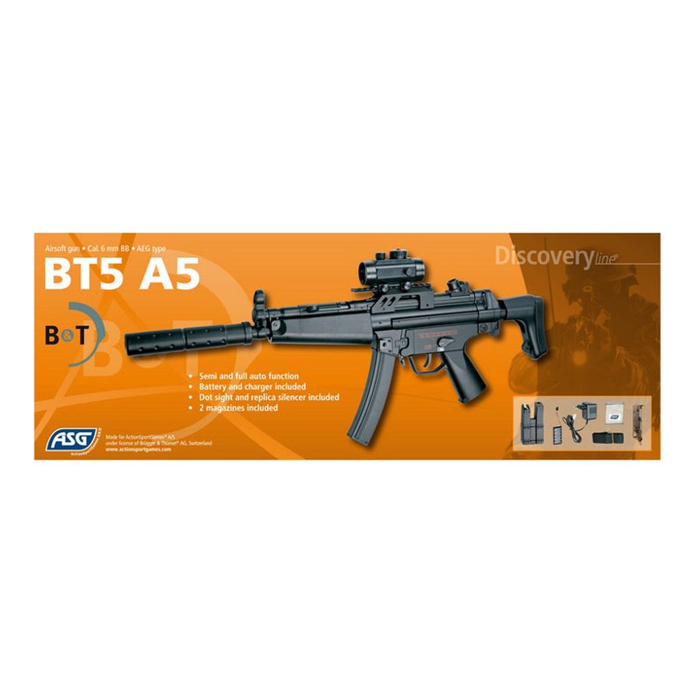 B&T 5 A5 DLV AEG Pack complet(silencieux,optique, 2 chargeurs) 0.2J - photo 3