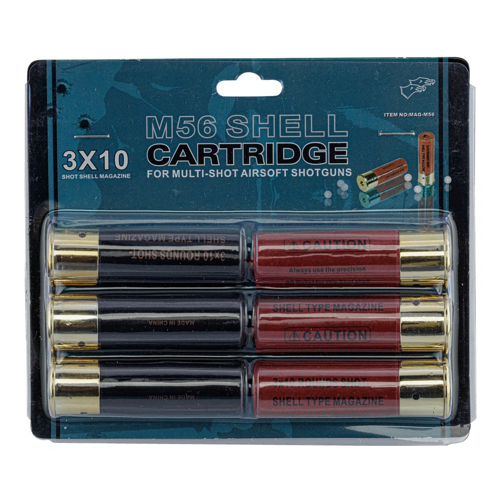 Cartouches fusil à pompe 30 billes (x6) pour M56,STF12,Franchi,Marui - photo 2