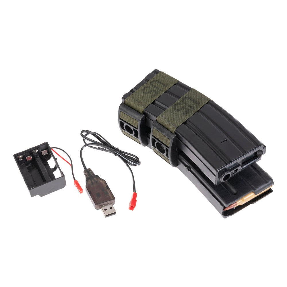 Chargeur M4 Hi Cap 800 billes metal/ABS double avec balles factices