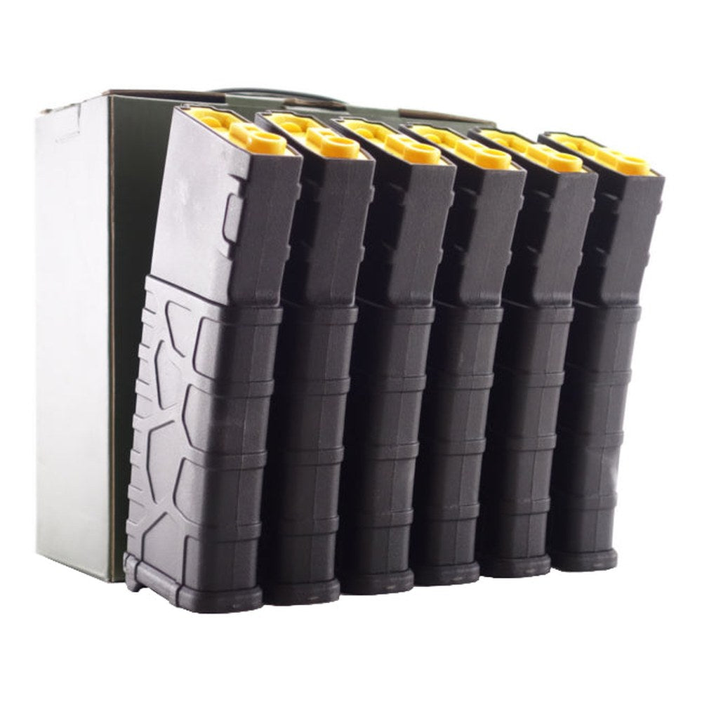 Classic Army Chargeur VMS-MAG Hi-Cap M4 330 billes Noir/Jaune (x6)