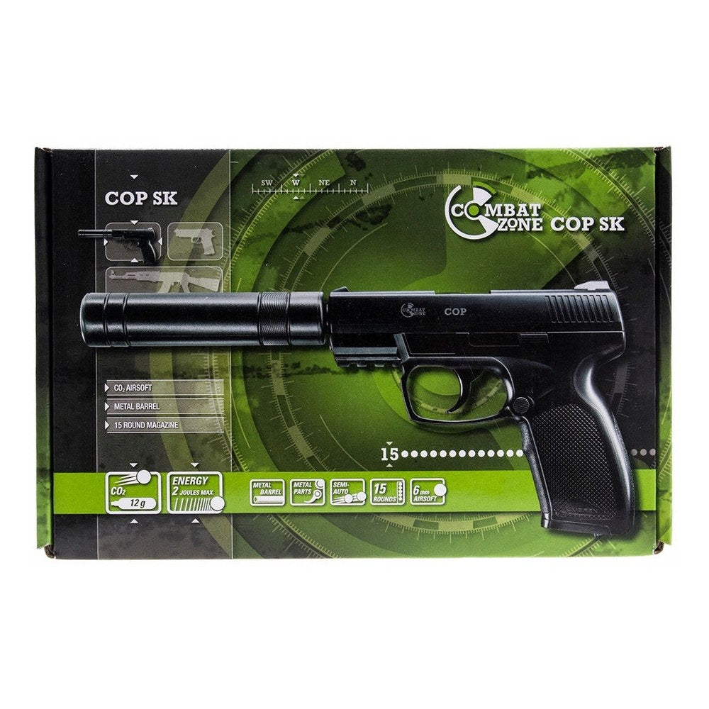 Combat Zone COP SK Noir CO2 Fixe avec silencieux 1.9J - photo 4