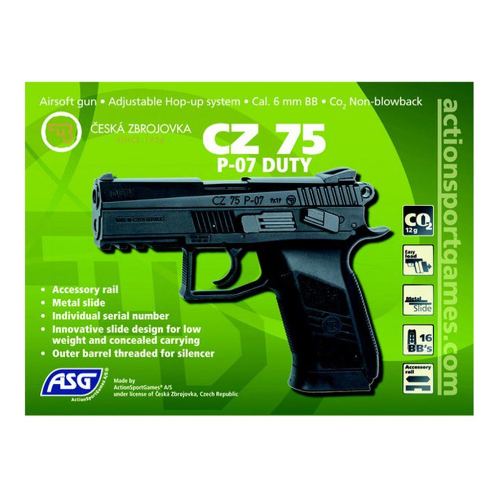 CZ 75 P-07 Duty Full Metal Noir CO2 Fixe 1.8J - photo 2