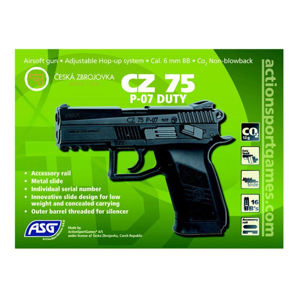 CZ 75 P-07 Duty Noir Full Metal CO2 Blowback 1.4J - photo 2