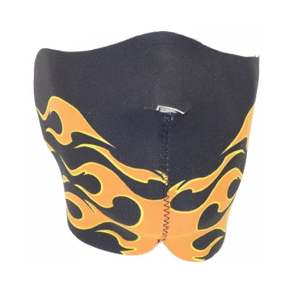DMoniac Masque neoprene demi "Flammes noir/orange"