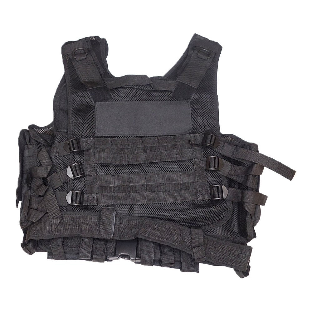 DMoniac Veste tactique Noire 8 poches holster + ceinturon