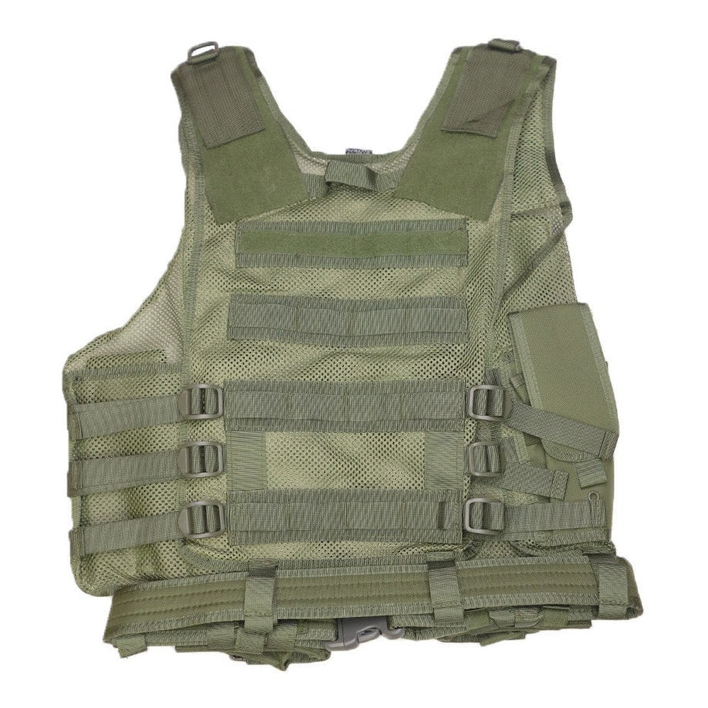 DMoniac Veste tactique Olive 8 poches holster + ceinturon - photo 3