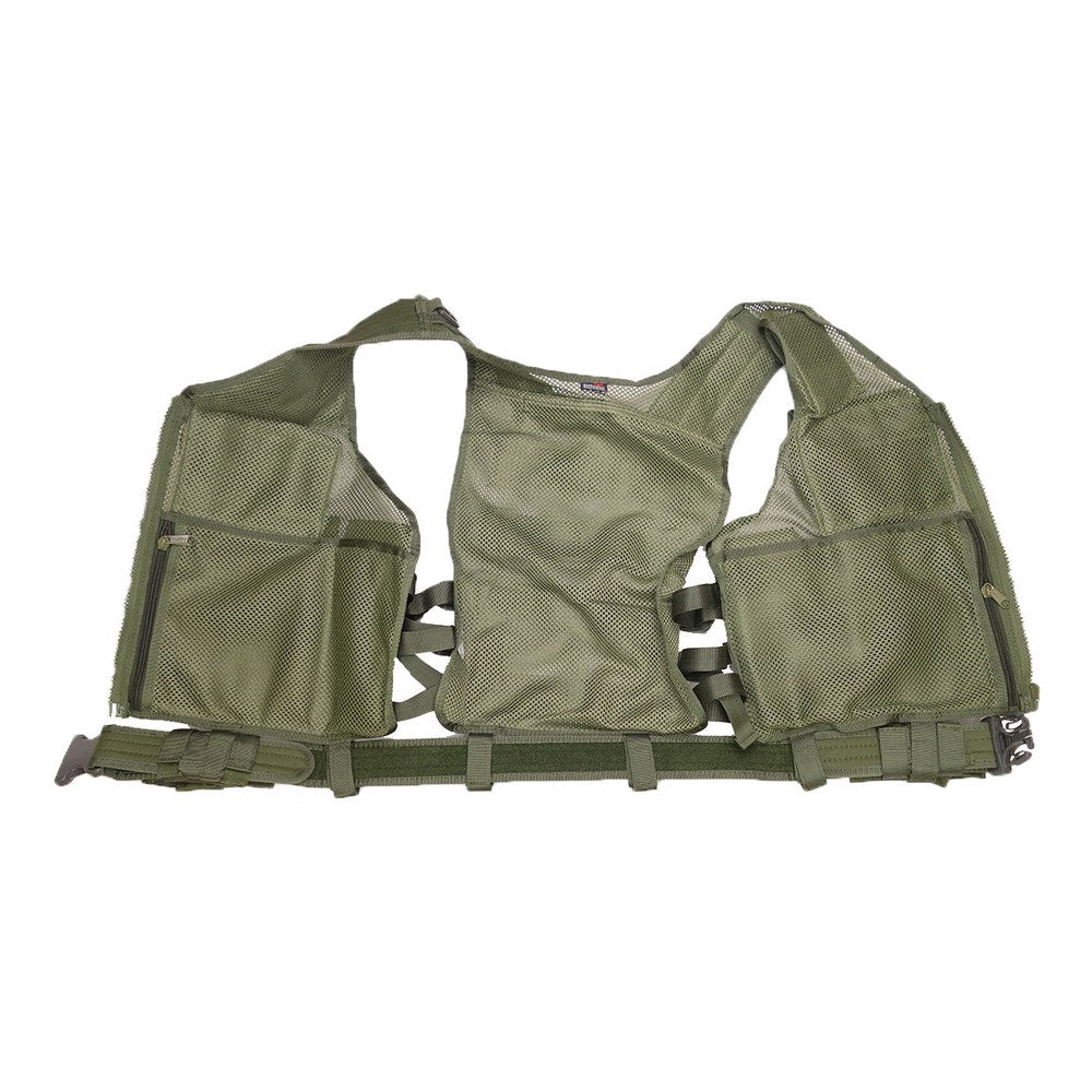 DMoniac Veste tactique Olive 8 poches holster + ceinturon - photo 4