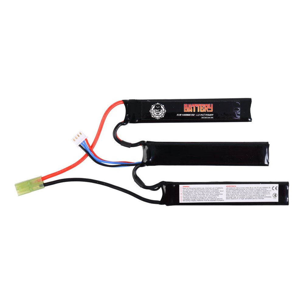Duel Code Batterie LiPo 11.1V 1100 mAh 25C 3 stick