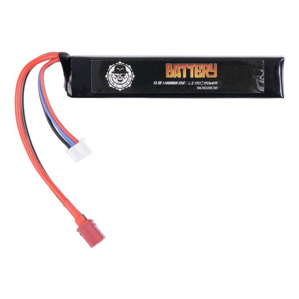 Duel Code Batterie LiPo 11.1V 1100 mAh 25C T-Dean stick