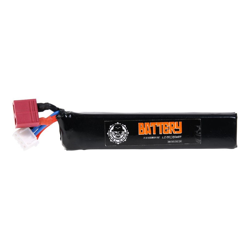 Duel Code Batterie LiPo 11.1V 800 mAh 15C T-Dean stick