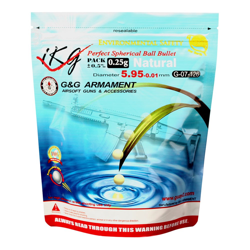 G&G Premium Billes BIO 0.25g (x4000) en sachet (1kg)