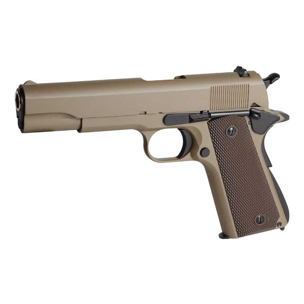 Golden Eagle Pistolet 1911 A1 GBB Full Metal Tan/Brun 0.8J
