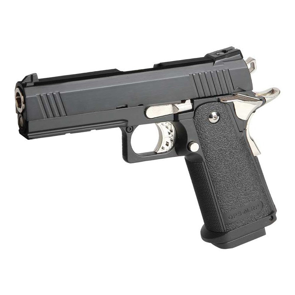 Golden Eagle Pistolet Hi-Capa 4.3 GBB Full Metal Noir/Argent 0.8J