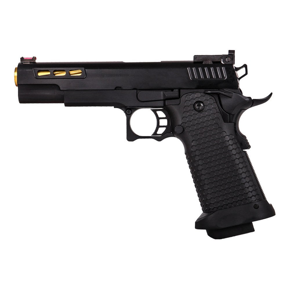 Golden Eagle Pistolet Hi-Capa 5.1 A1 GBB Full Metal Noir/Or 0.8J