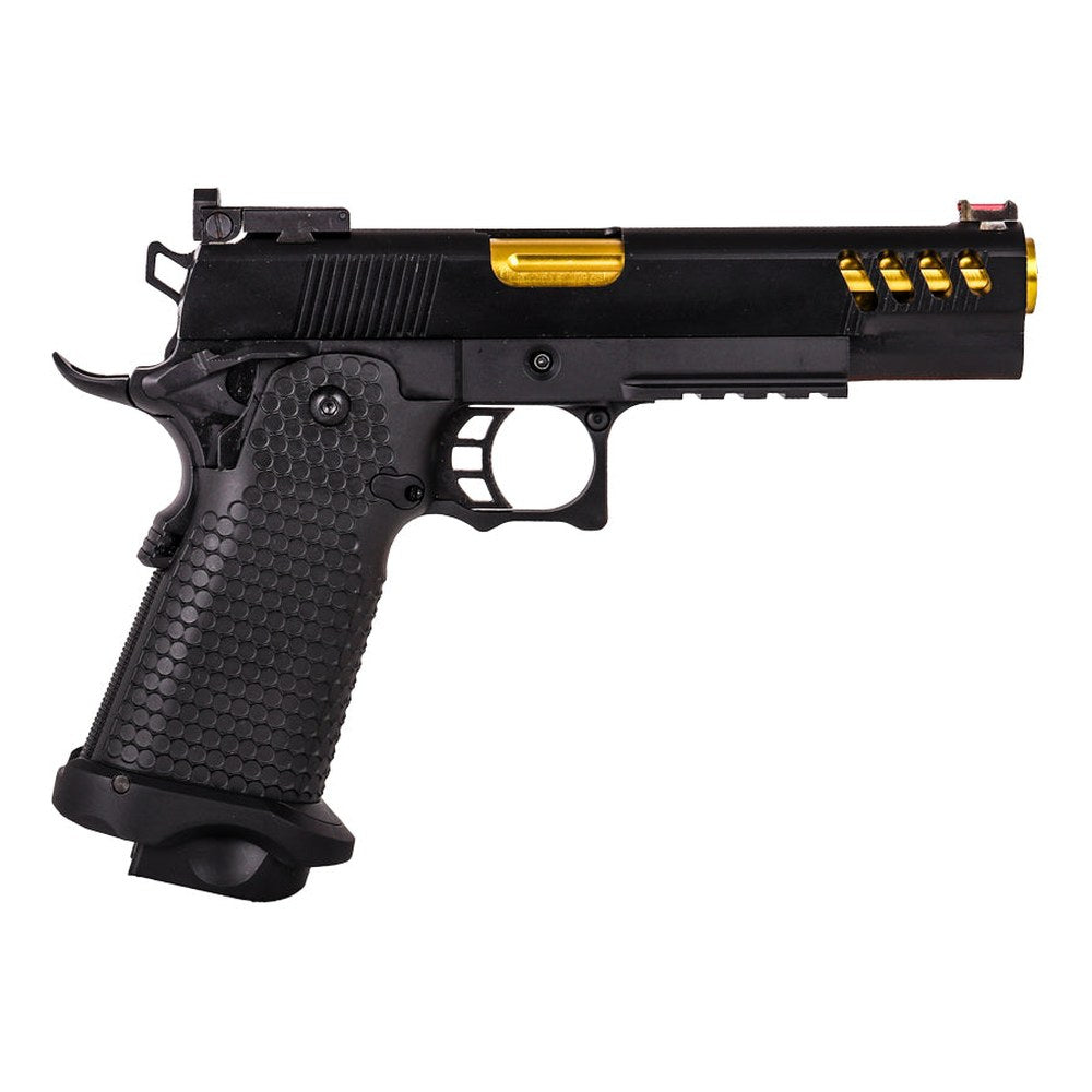 Golden Eagle Pistolet Hi-Capa 5.1 Tactical GBB FullMetal Noir/Or 0.8J - photo 2