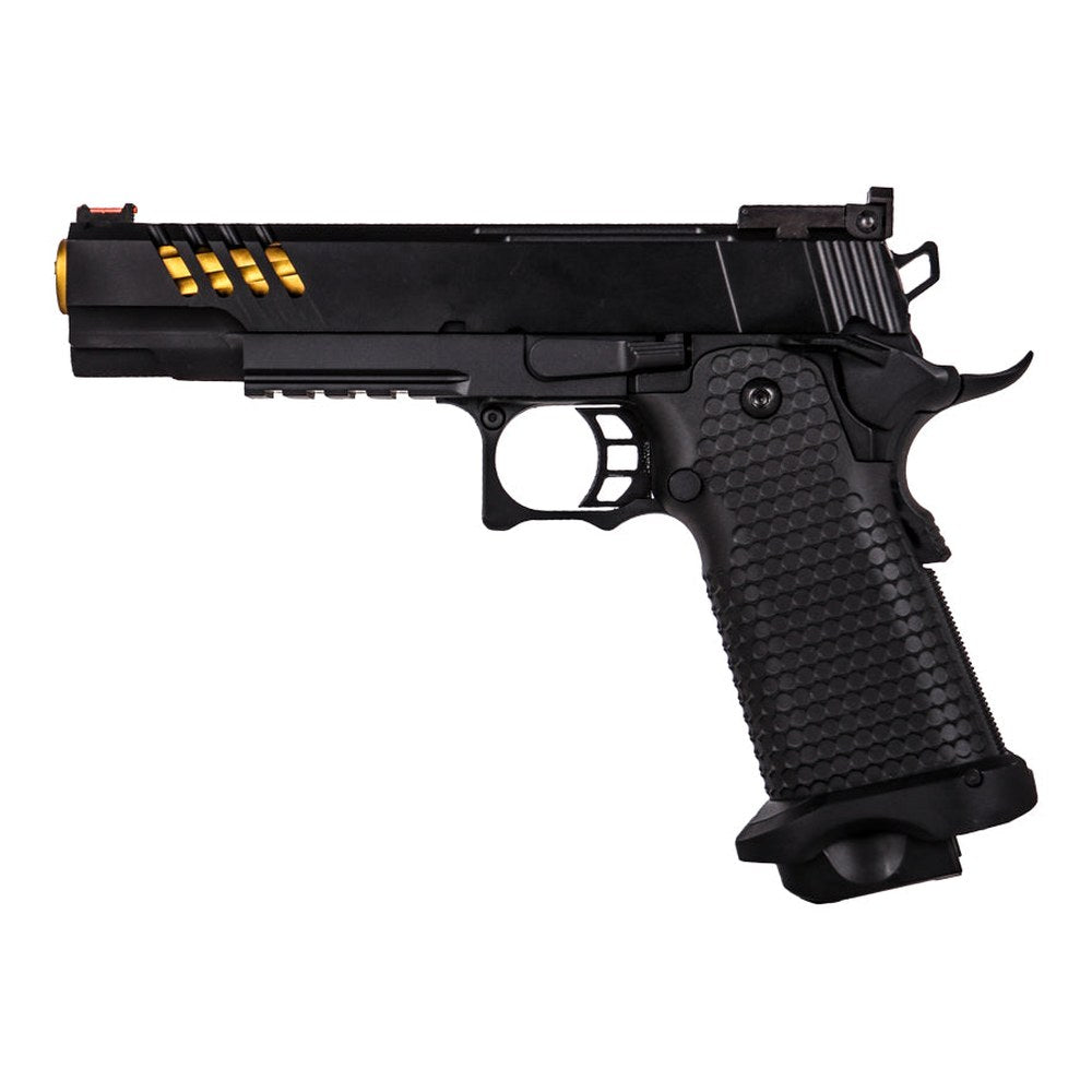 Golden Eagle Pistolet Hi-Capa 5.1 Tactical2 GBB FullMetal Noir/Or0.8J