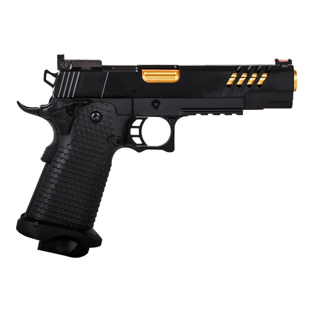Golden Eagle Pistolet Hi-Capa 5.1 Tactical2 GBB FullMetal Noir/Or0.8J - photo 2