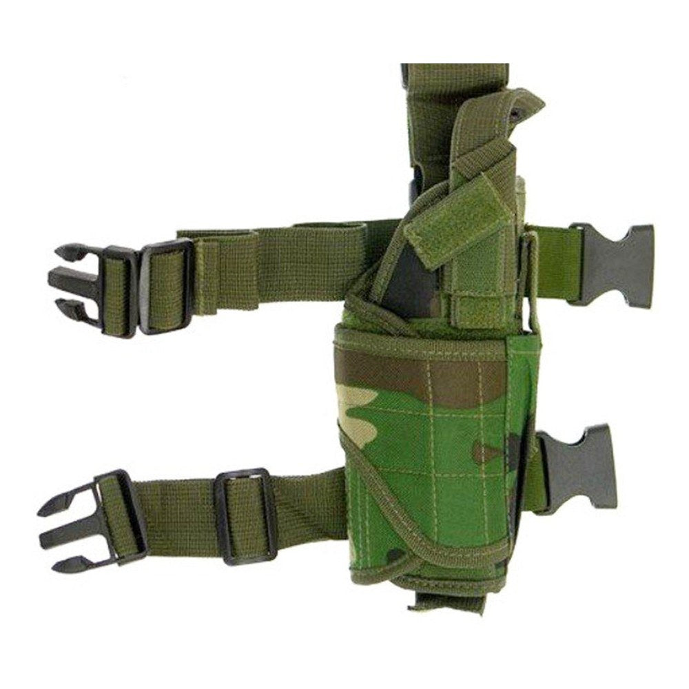 Guerilla Tactical Holster de cuisse vertical Woodland