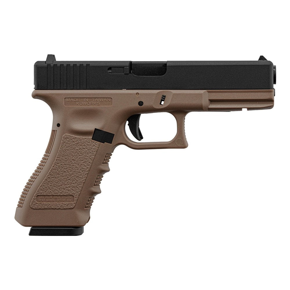 KJ Works Pistolet KP-17 Gaz BlowBack Full Metal Tan 0.8J - photo 2