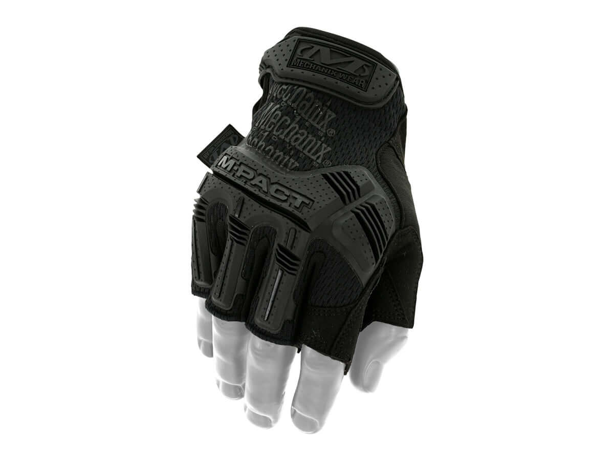 Gants Mechanix M-Pact protection tactique vue de détail, conçus pour confort et protection des mains.