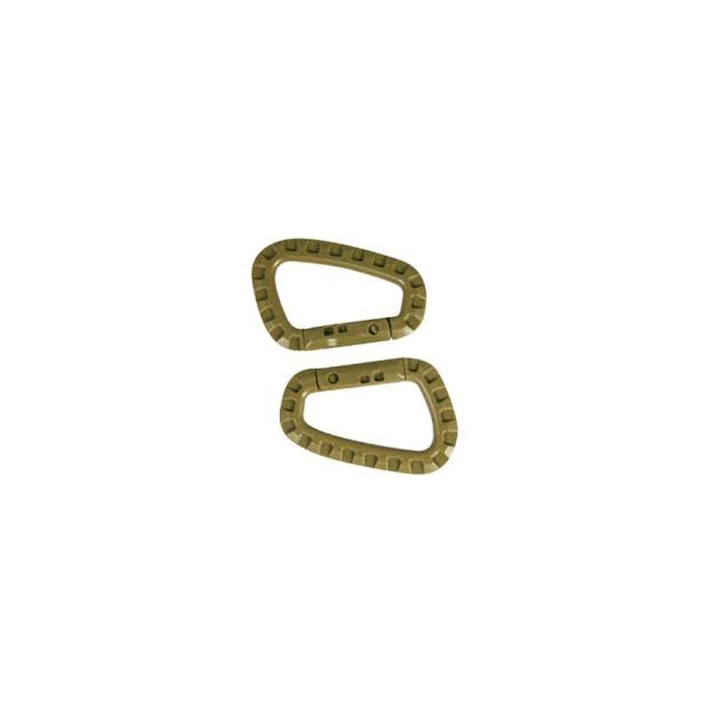 Miltec Lot de 2 mousqueton ABS Tan 8.4cm