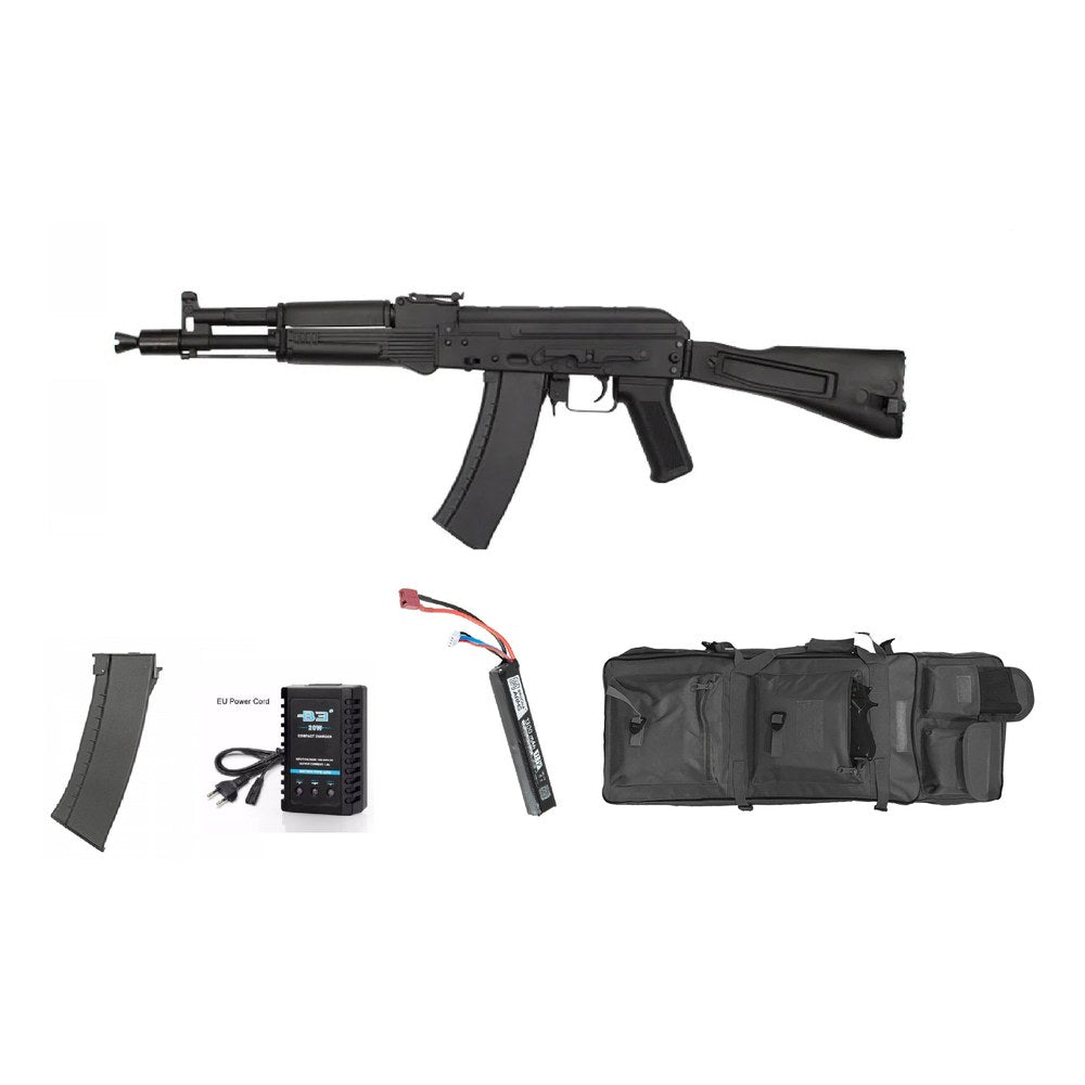S&T AK105 AEG 6mm Full Metal Pack Complet+Housse+Chargeur Supp.
