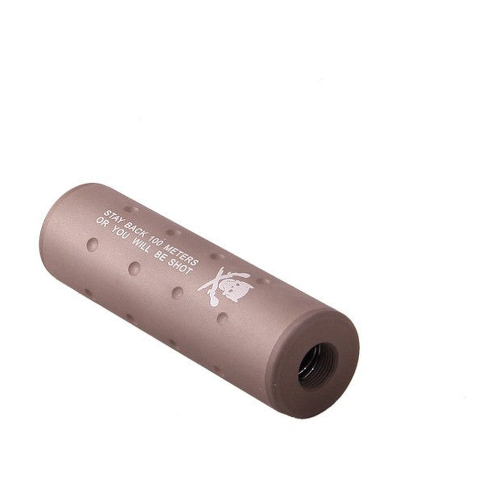 S&T Silencieux Stubby Skull 110mm CCW/CW 14mm Tan