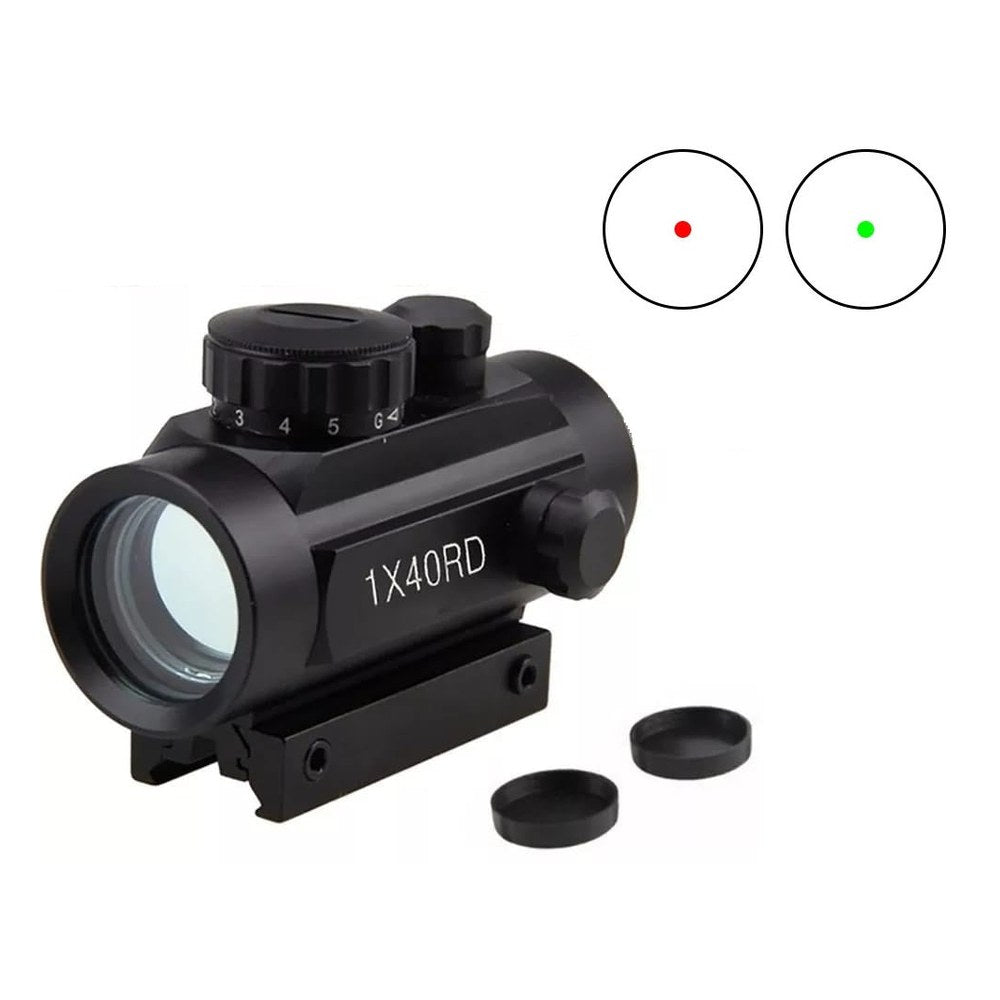 Tactical Ops Point rouge 40mm rouge/vert Noir 21mm